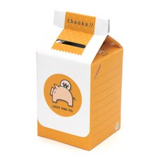우유팩 500ml 종이저금통, 1개, 1개, 옐로우