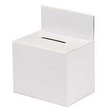 立體長方形紙存錢筒, 20個, 白色