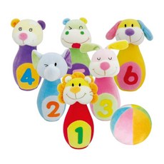 CHUNG YANG TOY 動物保齡球遊戲, 球：13cm，別針：12 x 24cm, 混合顏色, 1個