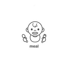 컬러 안개시트키즈카페 푸드타임 베이비, 블랙