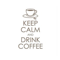 彩色霧面貼紙keep coffee - 字母圖案, 棕色