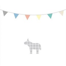 彩色霧面窗貼北歐風格驢子, 混合顏色