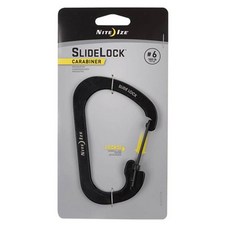 나이트아이즈 슬라이드 락 카라비너 6, 블랙, 1개
