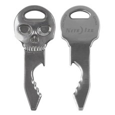 NITE IZE Duhiki Skullkey 工具（不銹鋼）, 銀色, 1支