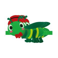 청양토이 역할놀이 동물 머리띠 3개, 베짱이