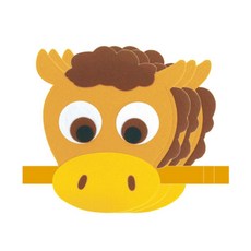 청양토이 역할놀이 동물 머리띠 3개, 말