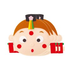 청양토이 역할놀이 전래동화머리띠 22 x 22cm 3P, 각시