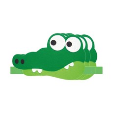 청양토이 역할놀이 동물 머리띠 3개, 악어