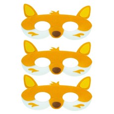 청양토이 역할놀이 동물반가면띠, 여우, 3개