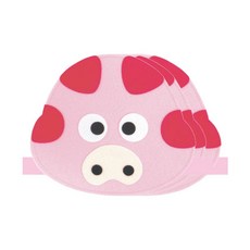 청양토이 역할놀이 동물 머리띠 3개, 돼지