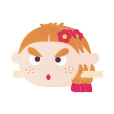 청양토이 역할놀이 전래동화머리띠 22 x 22cm 3P, 심술쟁이여자아이