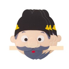 청양토이 역할놀이 전래동화머리띠 22 x 22cm 3P, 왕