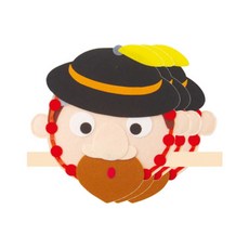 청양토이 역할놀이 전래동화머리띠 22 x 22cm 3P, 사또