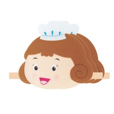 청양토이 역할놀이 직업머리띠 3개, 요리사