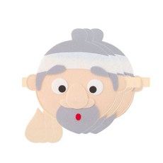 청양토이 역할놀이 전래동화머리띠 22 x 22cm 3P, 혹부리영감