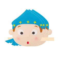 청양토이 역할놀이 전래동화머리띠 22 x 22cm 3P, 도령