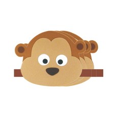 청양토이 역할놀이 동물 머리띠 3개, 원숭이