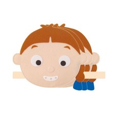 청양토이 역할놀이 전래동화머리띠 22 x 22cm 3P, 댕기머리소년