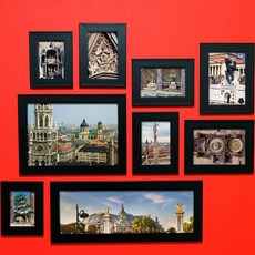 GGOOMIM 相框組 收集歐洲風景 黑色畫框, 顏色 D