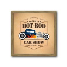 M2C Vintage Cube Frame Car Series-011 (棕色 31cm X 31cm), 系列-011