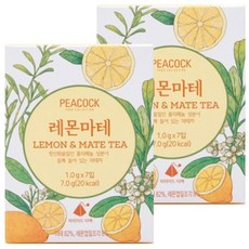 피코크 레몬마테, 7입 x 2개, 1g, 14개, 7개입