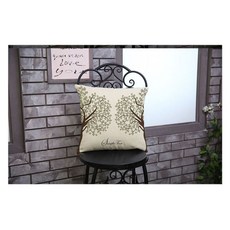 插畫樹圖案抱枕套 D套組