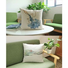 수채화 애니멀 쿠션커버 1 C+D SET