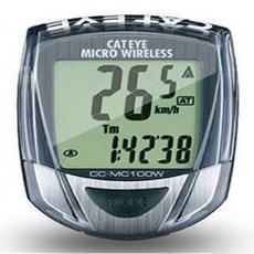 캣아이 자전거 무선속도계 CC-MC100W BACK LIGHT 기능, 블랙, 1개