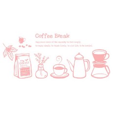 慢畫 咖啡香氣C1, 粉紅色