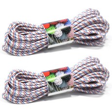 해먹타프스트링 10m, 화이트+레드+블루, 2개