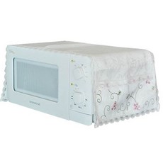 GBU 微波爐罩 口袋型, 白色布料粉色刺繡