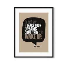 Paul Balery北歐風字體海報相框_WAKE UP