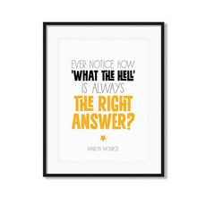 瑪麗蓮·夢露 北歐風格字體相框_HELL