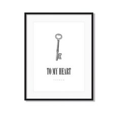 열쇠 북유럽 인테리어 포스터 액자_MY HEART