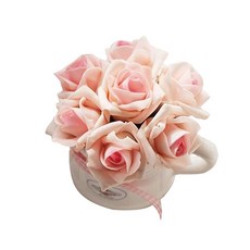 河綠可愛玫瑰茶船瓷器套組, 粉色的