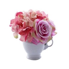 河綠繡球玫瑰天使瓷器套組, 粉色的