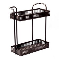 모아모아 인테리어 2단 엔틱코너 선반, 브라운, 1개