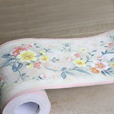 아리코 포인트띠벽지 베이비핑크꽃, 베이비핑크