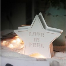 DESIGN SYNDROME 簍空文字星星造型夜燈, 白色的