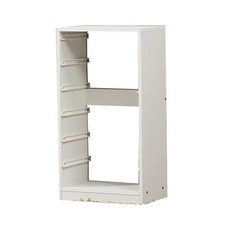 4MERIT 彩籃收納櫃1排6步, 白色的