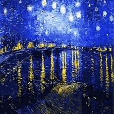 Pipo Painting DIY油畫 40*50cm, B382 阿爾勒星夜