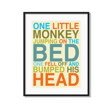 兒童房裝飾室內畫框, 猴
