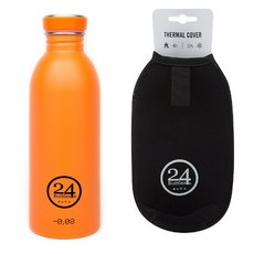 24BOTTLES 不銹鋼水瓶+瓶套, 橘色