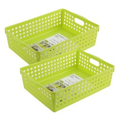 이노마타 수납 바스켓 B5형 4573, 그린, 2개