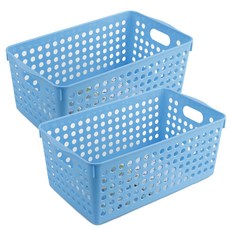 이노마타 수납 바스켓 와이드형 4571, 블루, 2개