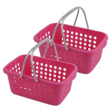 이노마타 손잡이 바스켓, 핑크, 2개