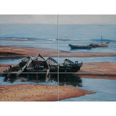 조용한 뭍에 정박된 배들 Landscape-250, 6장