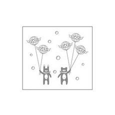 Deco愛 圖形貼紙 Jolly B, 灰色