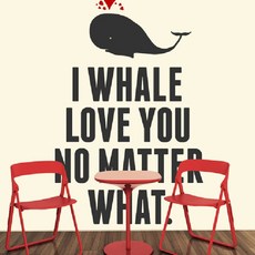 西特羅 貼紙鯨魚 貼紙whale love S, multi