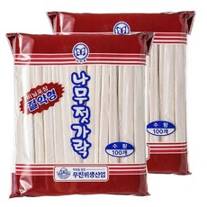 우진위생산업 절약형 나무젓가락, 100개입, 2개